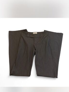Princess Polly Kinkirk Flared Pants Grey Pinstripe